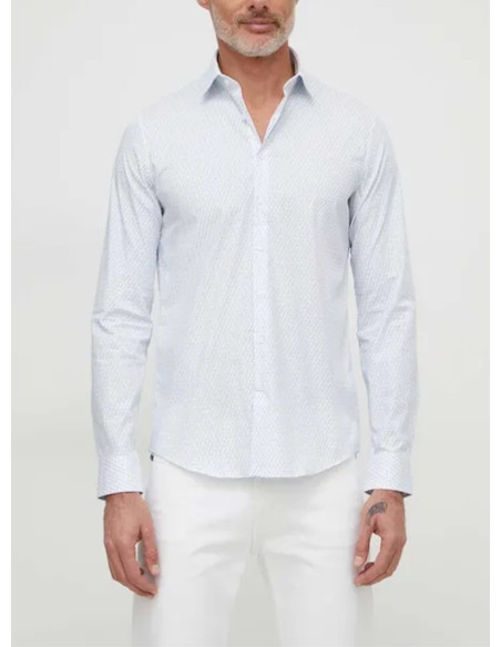 CALVIN KLEIN CAMICIA UOMO,POPLIN PRINT SLIM SH