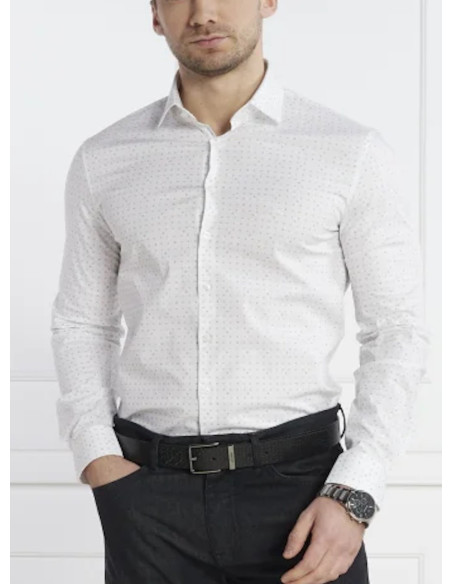 CALVIN KLEIN CAMICIA UOMO,POPLIN PRINT SLIM SH