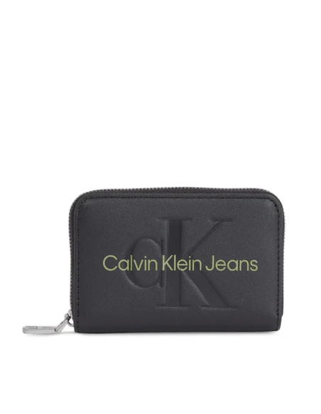 CALVIN KLEIN PORTAFOGLIO DONNA,SCULPTED MED ZIP AR