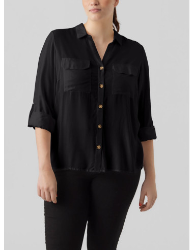 VERO MODA CURVE CAMICIA DONNA BUMPY L/S SHIRT NEW 