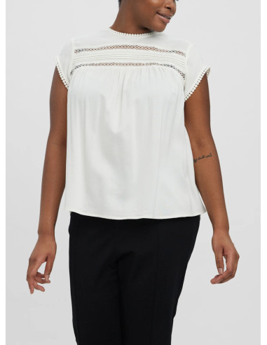 VERO MODA CURVE BLUSA DONNA DEBBIE PLEAT S/L TOP W