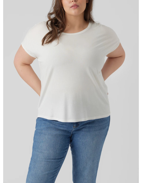 VERO MODA CURVE T-SHIRT DONNA AYA PLAIN SS TOP GA 