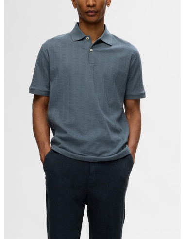 SELECTED POLO UOMO SLHJETT JACQUARD SS 