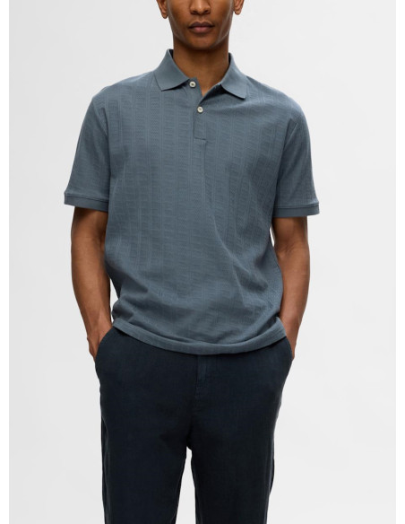 SELECTED POLO UOMO SLHJETT JACQUARD SS 