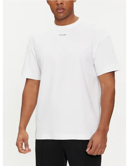 CALVIN KLEIN T-SHIRT UOMO,NANO LOGO INTERLOCK