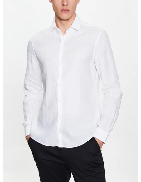 CALVIN KLEIN CAMICIA UOMO LINEN SOLID SLIM SHI,