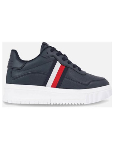 TOMMY HILFIGER SNEAKERS UOMO,SUPERCUP LEATHER STR