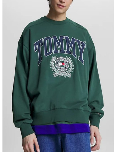 TOMMY JEANS FELPA UOMO,TJM BOXY COLLEGE GRA