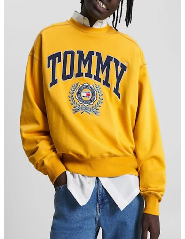 TOMMY JEANS FELPA UOMO,TJM BOXY COLLEGE GRA