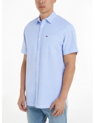 TOMMY JEANS CAMICIA M.C. UOMO REG STRIPE SEERS