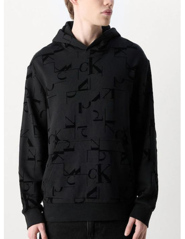 CALVIN KLEIN JEANS FELPA UOMO AOP HOODIE, 0GK