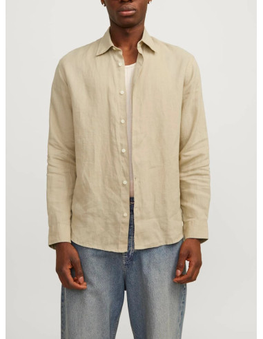 JACK & JONES UOMO JPRCCLAWRENCE LINEN SHIRT L/S SN