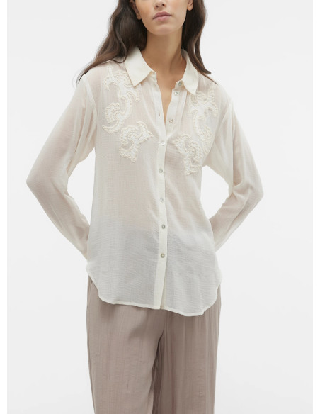 VERO MODA DONNA PEARL LS SHIRT WVN GA