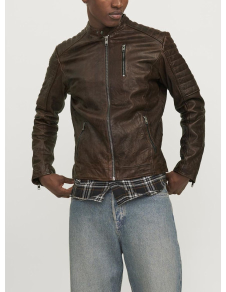 JACK & JONES GIACCA UOMO,JJERICHARD LEATHER JACKET