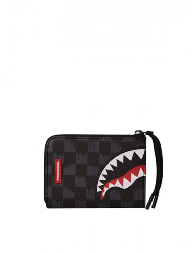 SPRAYGROUND PORTAFOGLIO UOMO DRIP CHECK SHARK WALL