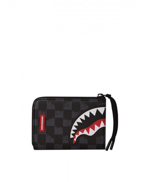 SPRAYGROUND PORTAFOGLIO UOMO DRIP CHECK SHARK WALL