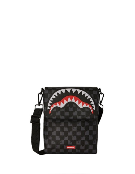 SPRAYGROUND BORSELLO UOMO DRIP CHECK SHARK MESSENG