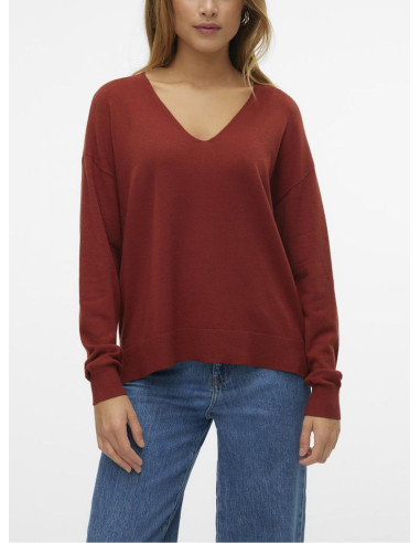 VERO MODA DONNA BREEZE LS V-NECK PULLOVER GA BOO