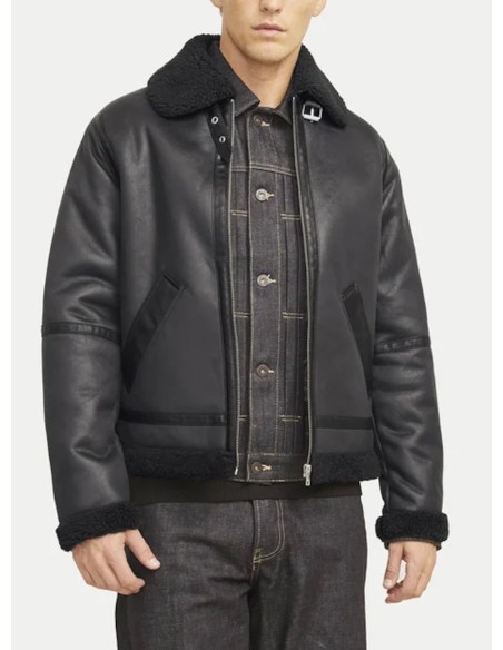 JACK & JONES UOMO JORCOLE AVIATOR JACKET