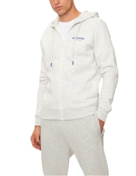 JACK & JONES UOMO ALVIS SWEAT ZIP HOOD