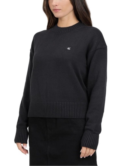 CALVIN KLEIN JEANS MAGLIA DONNA  EMBRO BADGE SWEAT