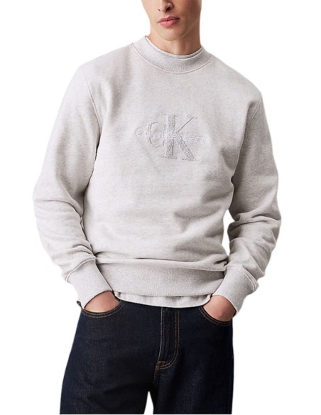 CALVIN KLEIN JEANS FELPA UOMO CHENILLE MONOLOGO CR