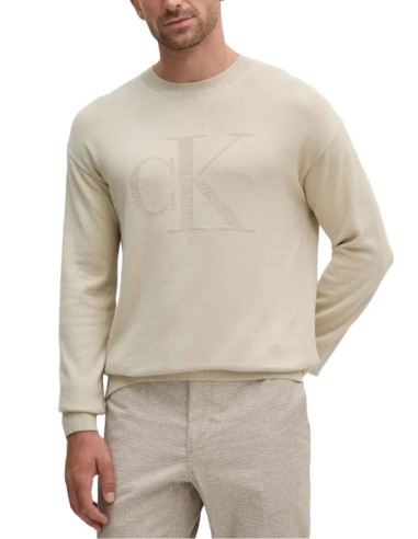 CALVIN KLEIN JEANS MAGLIA UOMO  INTARSIA MIX STIT,