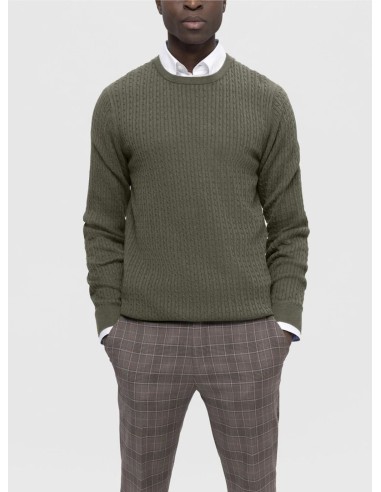 SELECTED PULLOVER UOMO,SLHBERG CABLE CREW NECK NOO