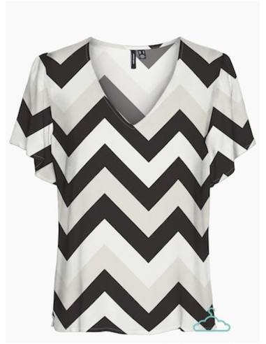 VERO MODA DONNA EASY JOY V-NECK SS BLOUSE WVN GA