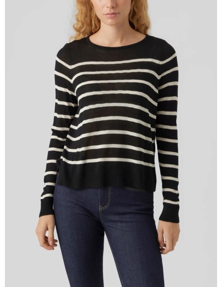 VERO MODA DONNA VMNOVA LS O-NECK PULLOVER GA NOOS