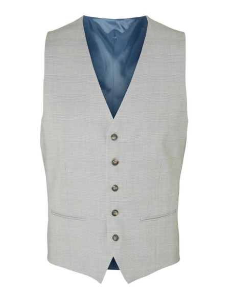 SELECTED GILET UOMO,SLHSLIM-NEIL LIGHT BLUE/GREEN 