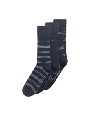 TOMMY HILFIGER MEN SOCK 3P GIFTBOX TOMMY STRI, 43/