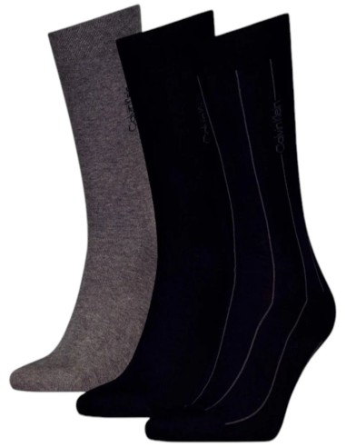 CALVIN KLEIN MEN SOCK 3P STRIPE GIFTBOX, ONE SIZE