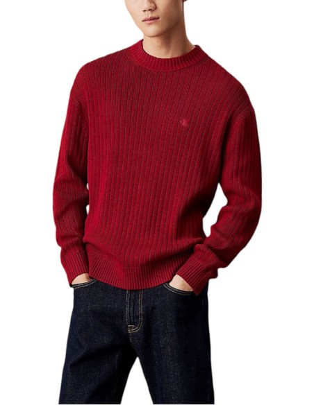 CALVIN KLEIN JEANS  UOMO LINEAR SWEATER, XUM