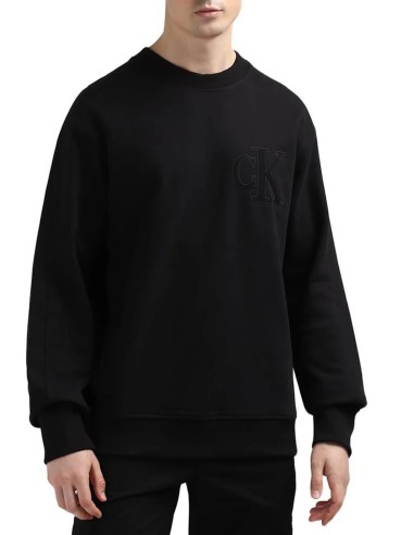 CALVIN KLEIN JEANS FELPA UOMO APPLIQUE CREW NEC, B