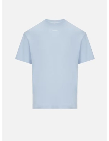 CALVIN KLEIN T-SHIRT UOMO,NANO LOGO INTERLOCK