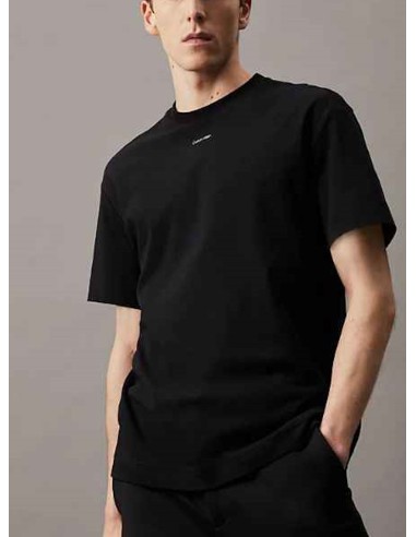 CALVIN KLEIN  T-SHIRT UOMO,NANO LOGO INTERLOCK,