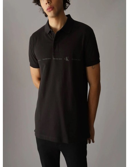 CALVIN KLEIN JEANS LOGO REPEAT POLO UOMO