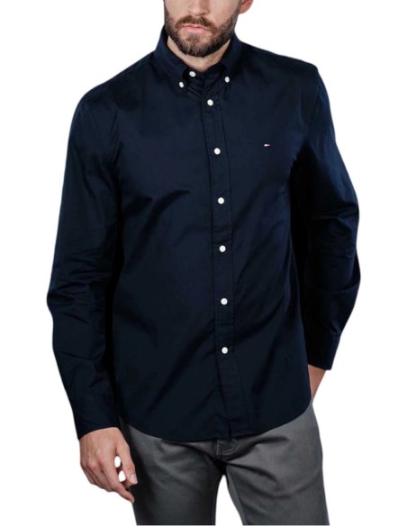 TOMMY HILFIGER CAMICIA UOMO CORE FLEX POPLIN SOL, 