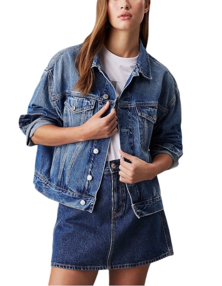 CALVIN KLEIN JEANS GIUBBINO DONNA BOXY DENIM JACKE