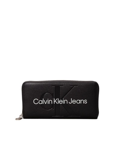 CALVIN KLEIN PORTAFOGLIO DONNA SCULPTED ZIP AROUND