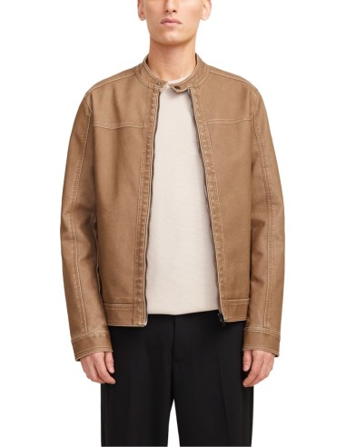 JACK & JONES UOMO WARNER WASHED PU JACKET NOOS