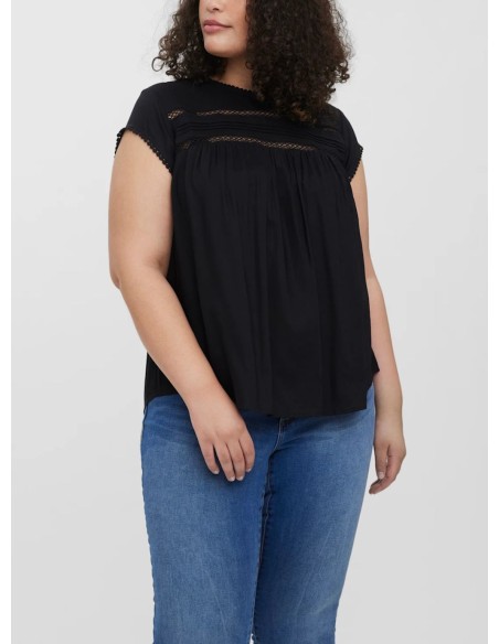 VERO MODA CURVE BLUSA DONNA DEBBIE PLEAT S/L TOP W