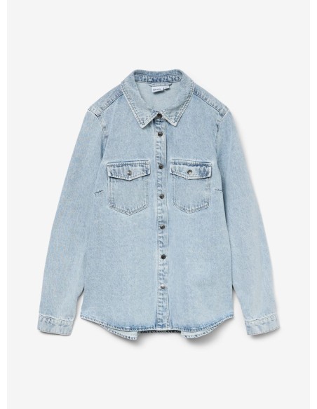 VERO MODA DONNA JENNIE LS DENIM SHIRT MIX GA NOOS