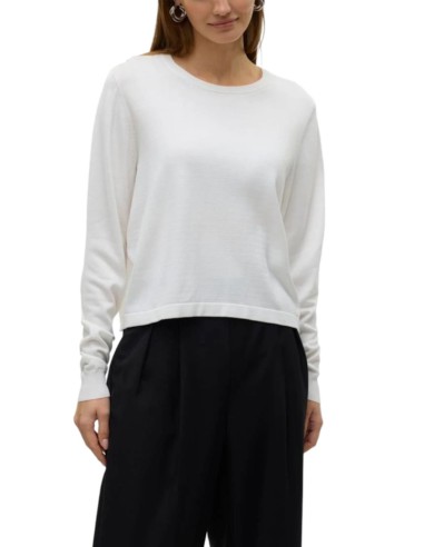 VERO MODA DONNA SILJE LS O-NECK SHORT PULLOVER GA 