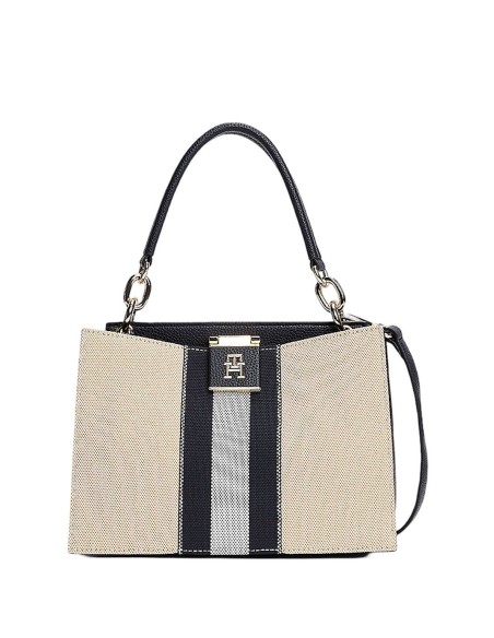 TOMMY HILFIGER DONNA HER MINI TOTE CANVAS STRIPE