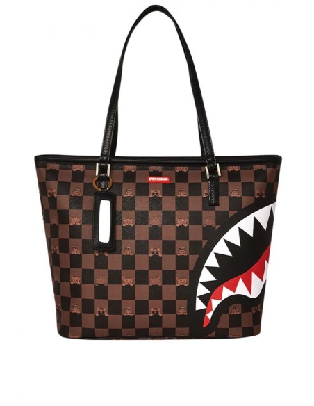 SPRAYGROUND PEEKING CHARACTER CHECK TOTE