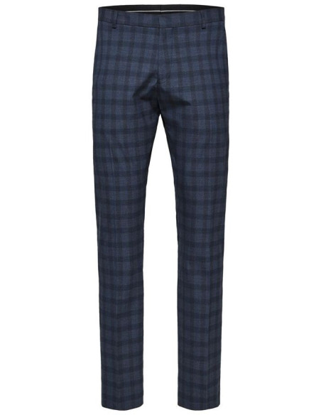 MYLOLOGAN NAVY CHECK SELECTED TROUSERS