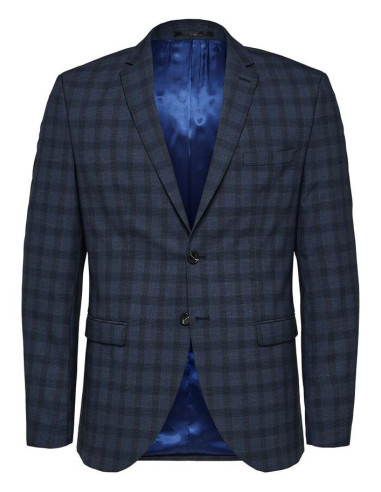 GIACCA SLHSLIM-MYLOLOGAN NAVY CHECK SELECTED