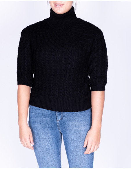 Tre Relish Jacquard Damen Kurzpullover